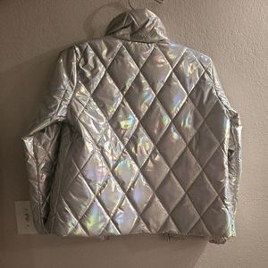 Metallic Rainbow Puffy Jacket M